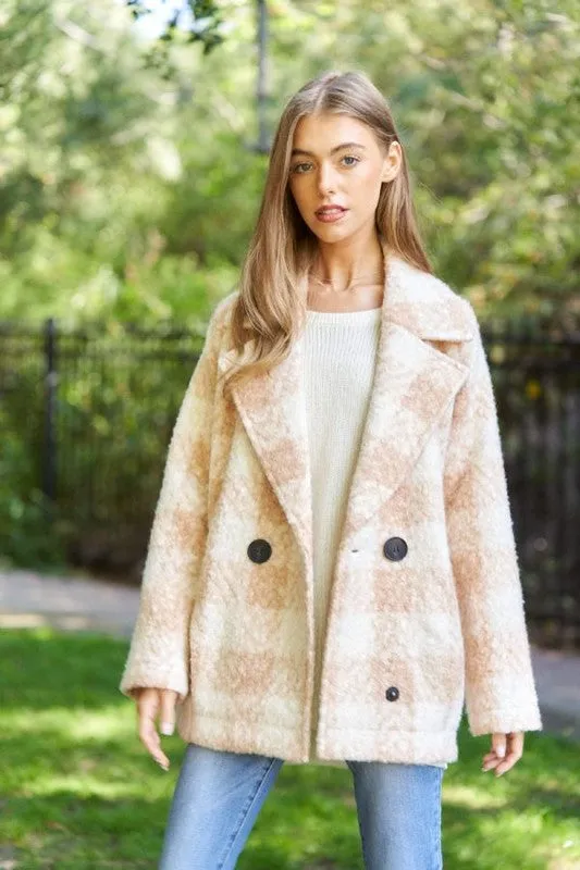 Fuzzy Boucle Double Breasted Jacket (Various colors), Davi & Dani