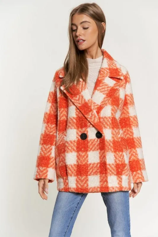 Fuzzy Boucle Double Breasted Jacket (Various colors), Davi & Dani