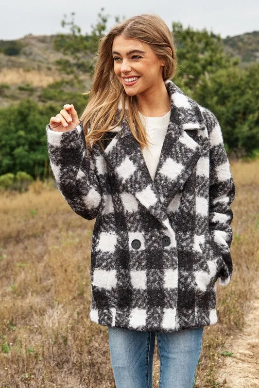Fuzzy Boucle Double Breasted Jacket (Various colors), Davi & Dani