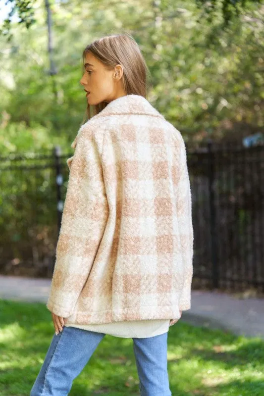 Fuzzy Boucle Double Breasted Jacket (Various colors), Davi & Dani