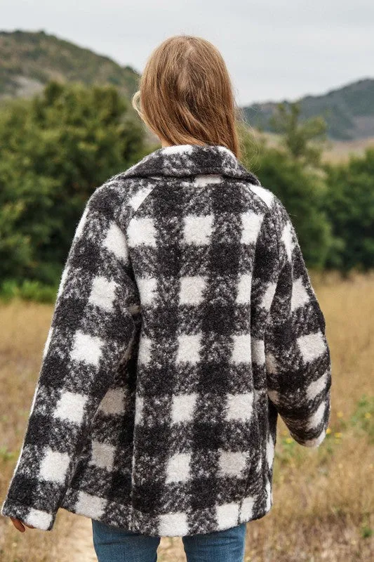 Fuzzy Boucle Double Breasted Jacket (Various colors), Davi & Dani