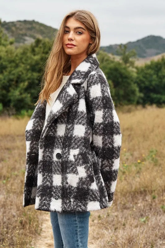 Fuzzy Boucle Double Breasted Jacket (Various colors), Davi & Dani