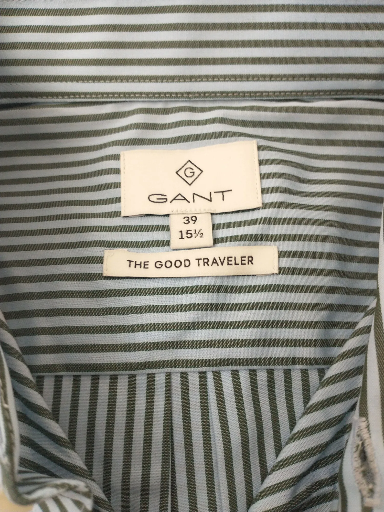 GANT DIAMOND G Men's Bi-Color Striped Fitted Spread 383947 Size 39 NWT