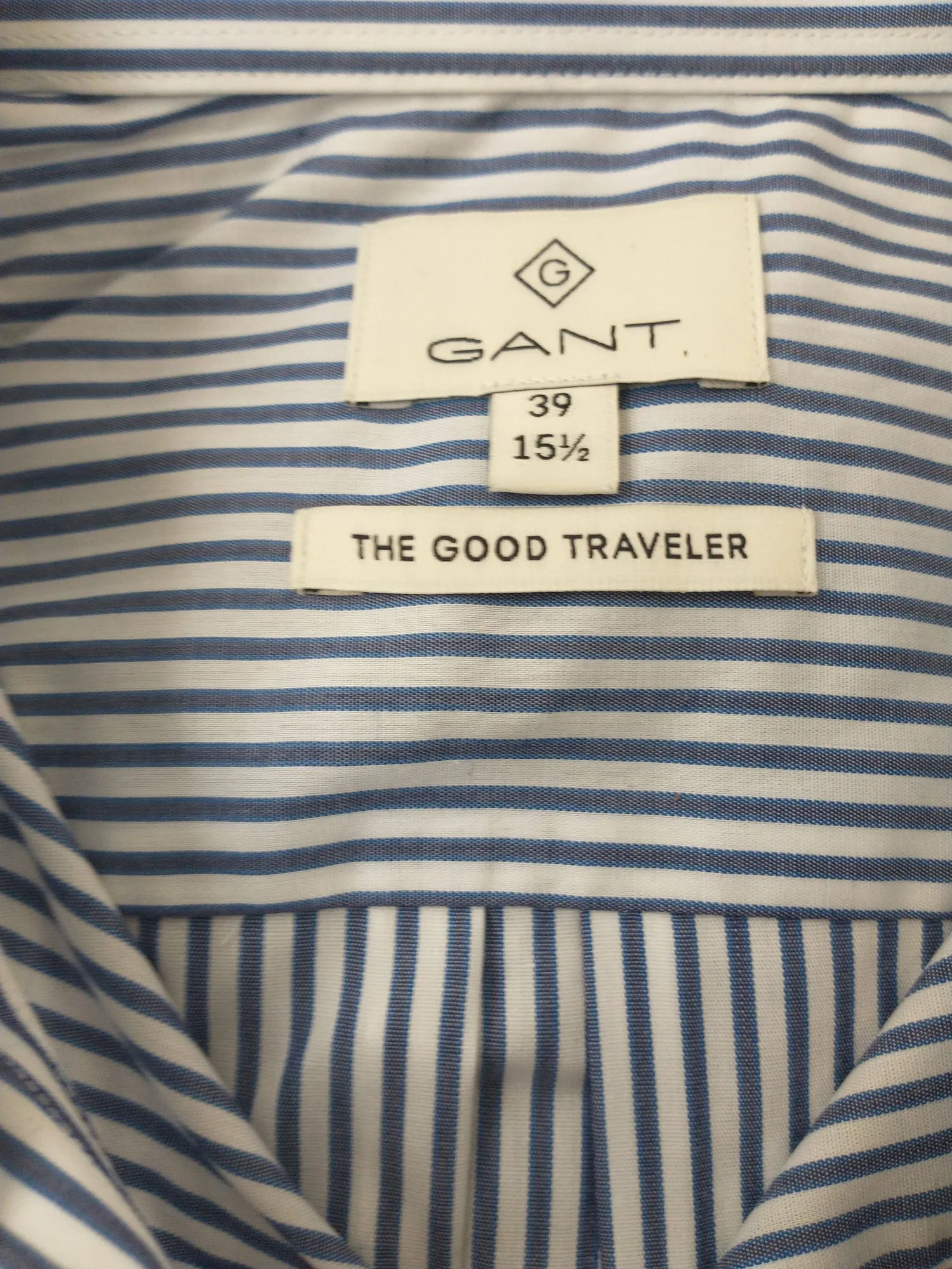 GANT DIAMOND G Men's Bi-Color Striped Fitted Spread 383947 Size 39 NWT