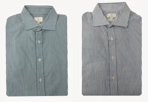 GANT DIAMOND G Men's Bi-Color Striped Fitted Spread 383947 Size 39 NWT
