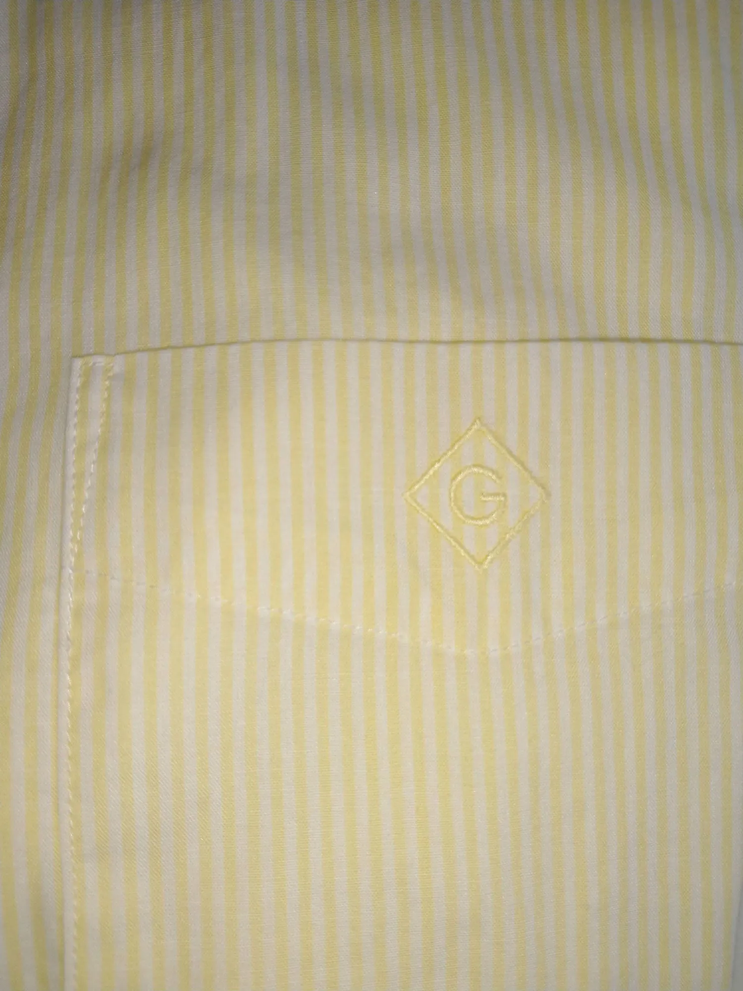 GANT DIAMOND G Men's Lemon Cotton Linen Check Fitted Shirt 303802 Size M NWT