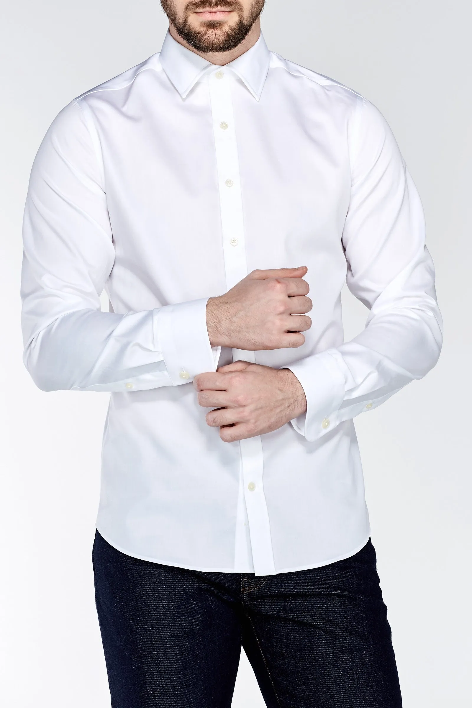 GANT DIAMOND G Men's Plain Sateen Fitted Town Shirt 383905 Size 39 $155 NWT