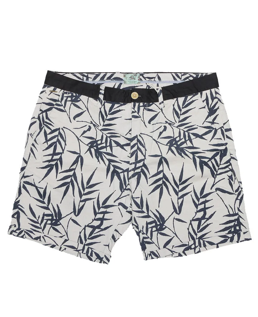 Garment Dyed Slub Shorts  Floral