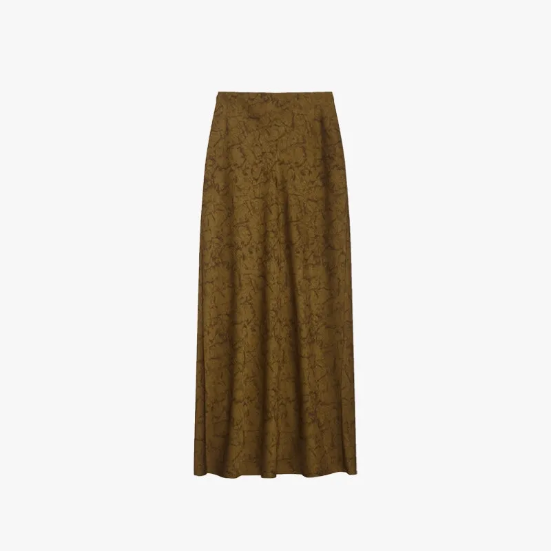 Gilded Jacquard Long Skirt