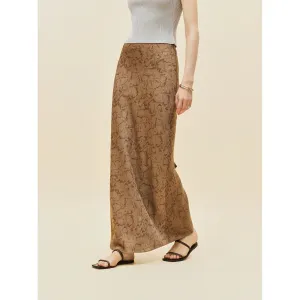 Gilded Jacquard Long Skirt