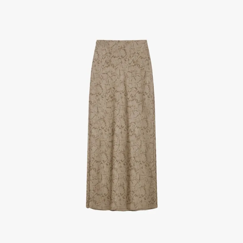 Gilded Jacquard Long Skirt