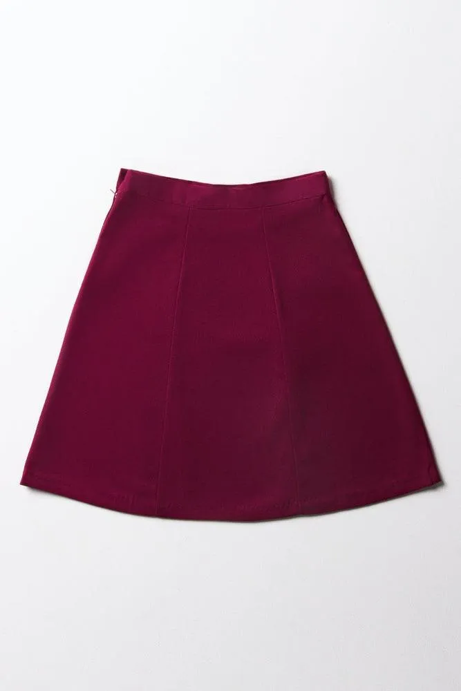 Girls Primary School Skirt Maroon