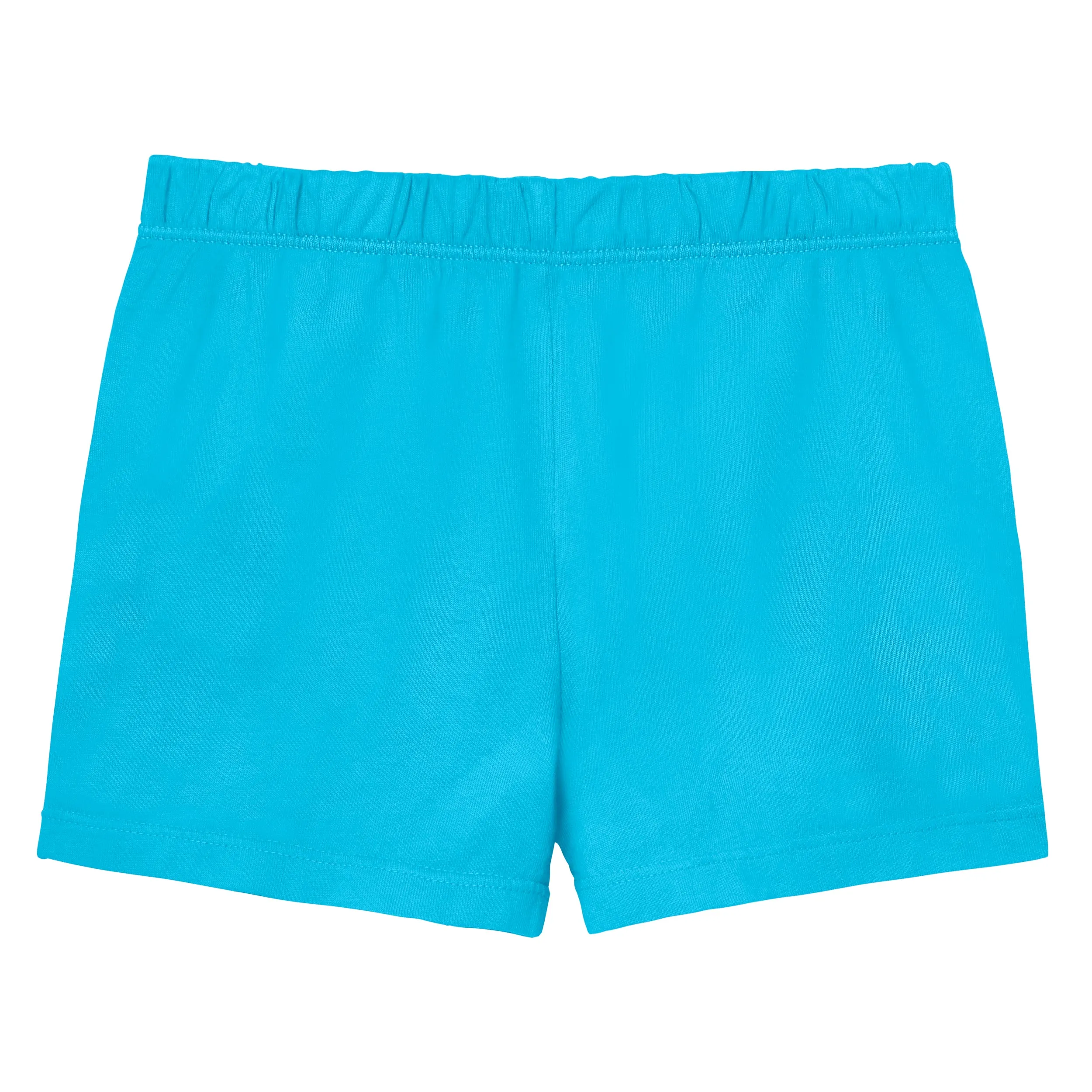 Girls Soft Cotton UPF 50  Jersey Pocket Shorts | Turquoise
