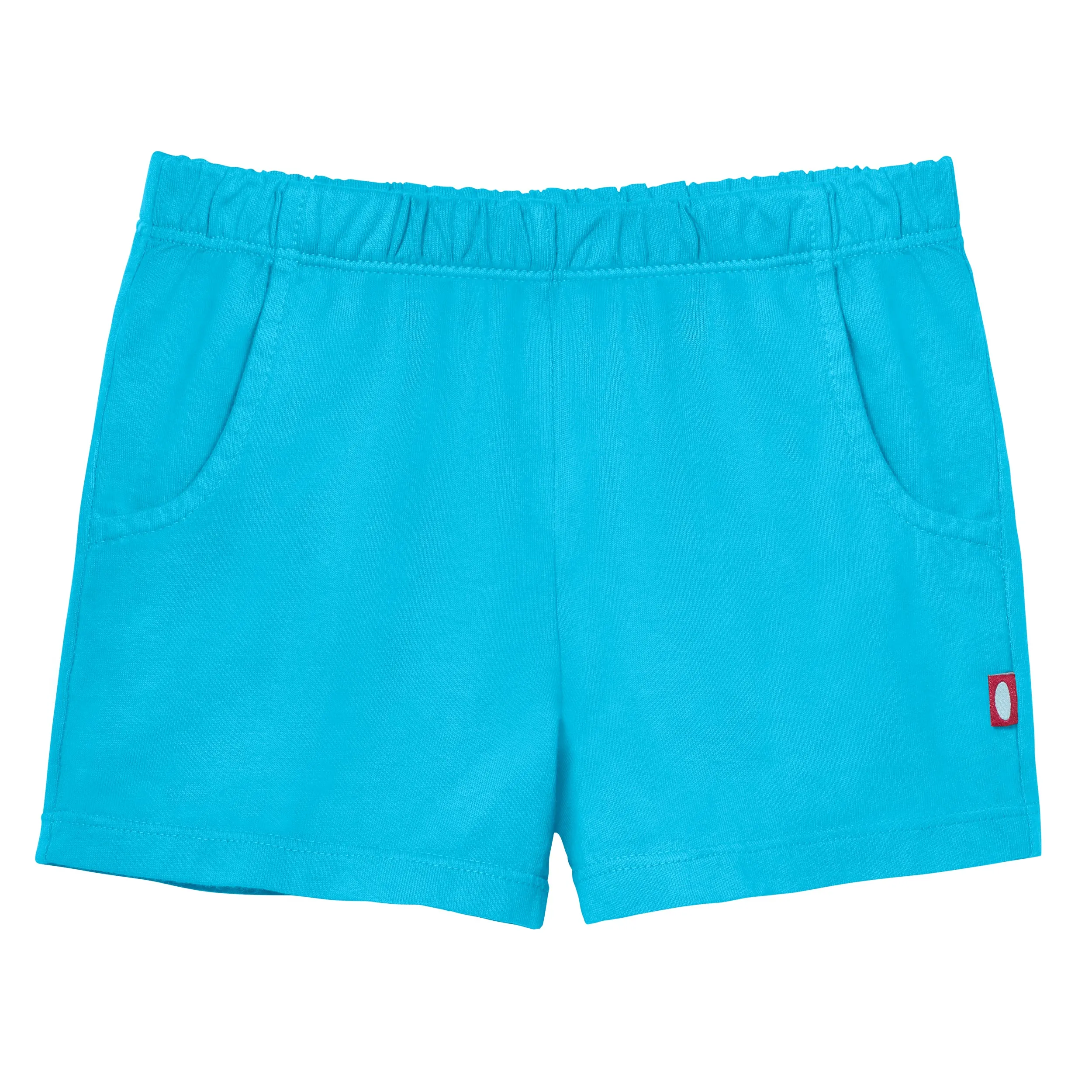 Girls Soft Cotton UPF 50  Jersey Pocket Shorts | Turquoise