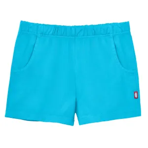 Girls Soft Cotton UPF 50  Jersey Pocket Shorts | Turquoise