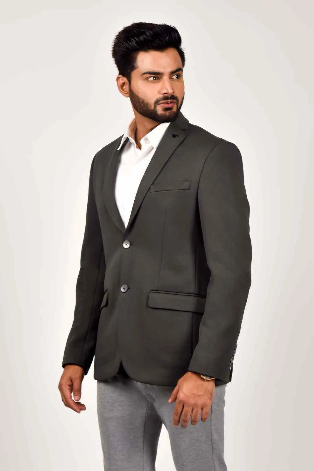 Grey Knitted Premium Blazer
