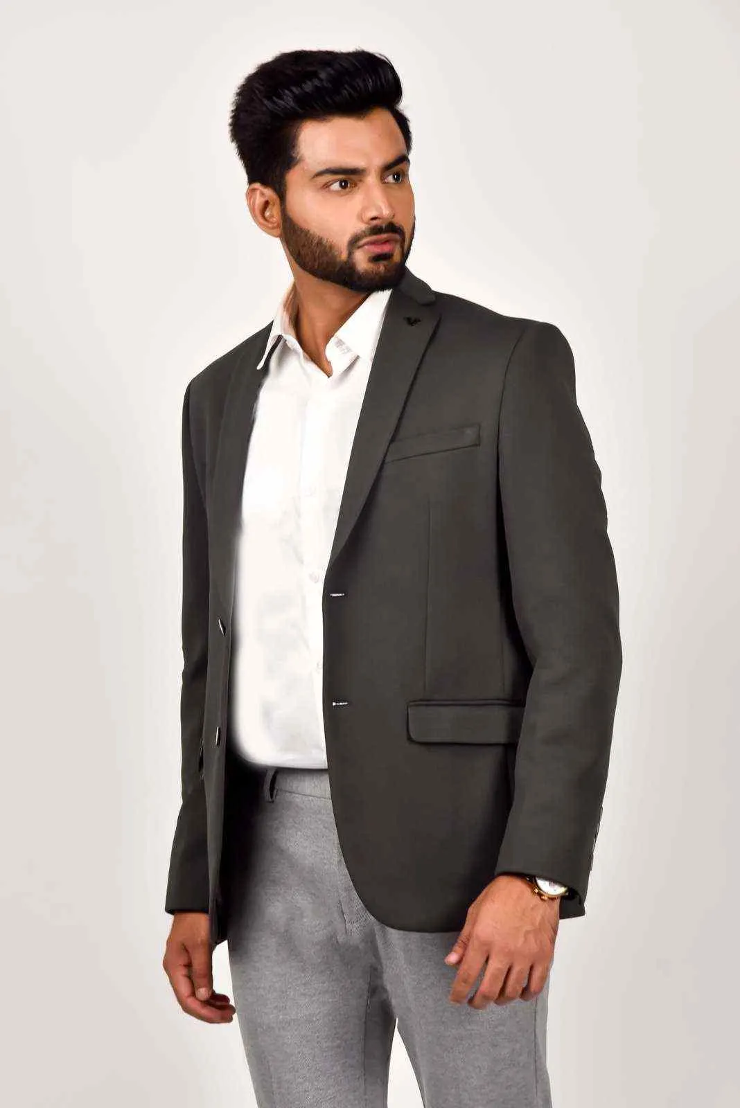 Grey Knitted Premium Blazer