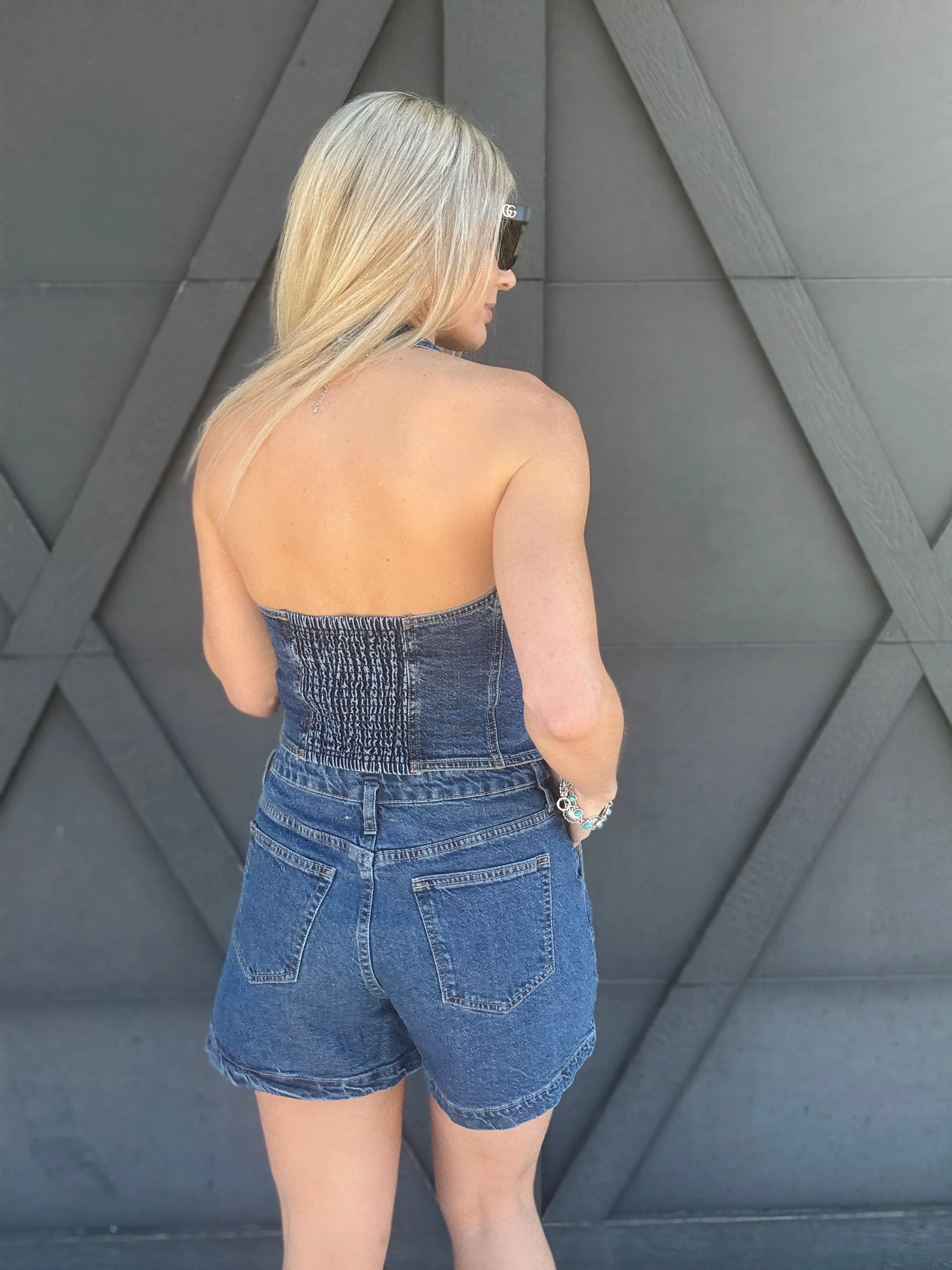 Habitual Double Waist Band Short In Lagoon