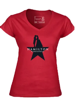 Hamilton the Broadway Musical - Ladies Star V-neck