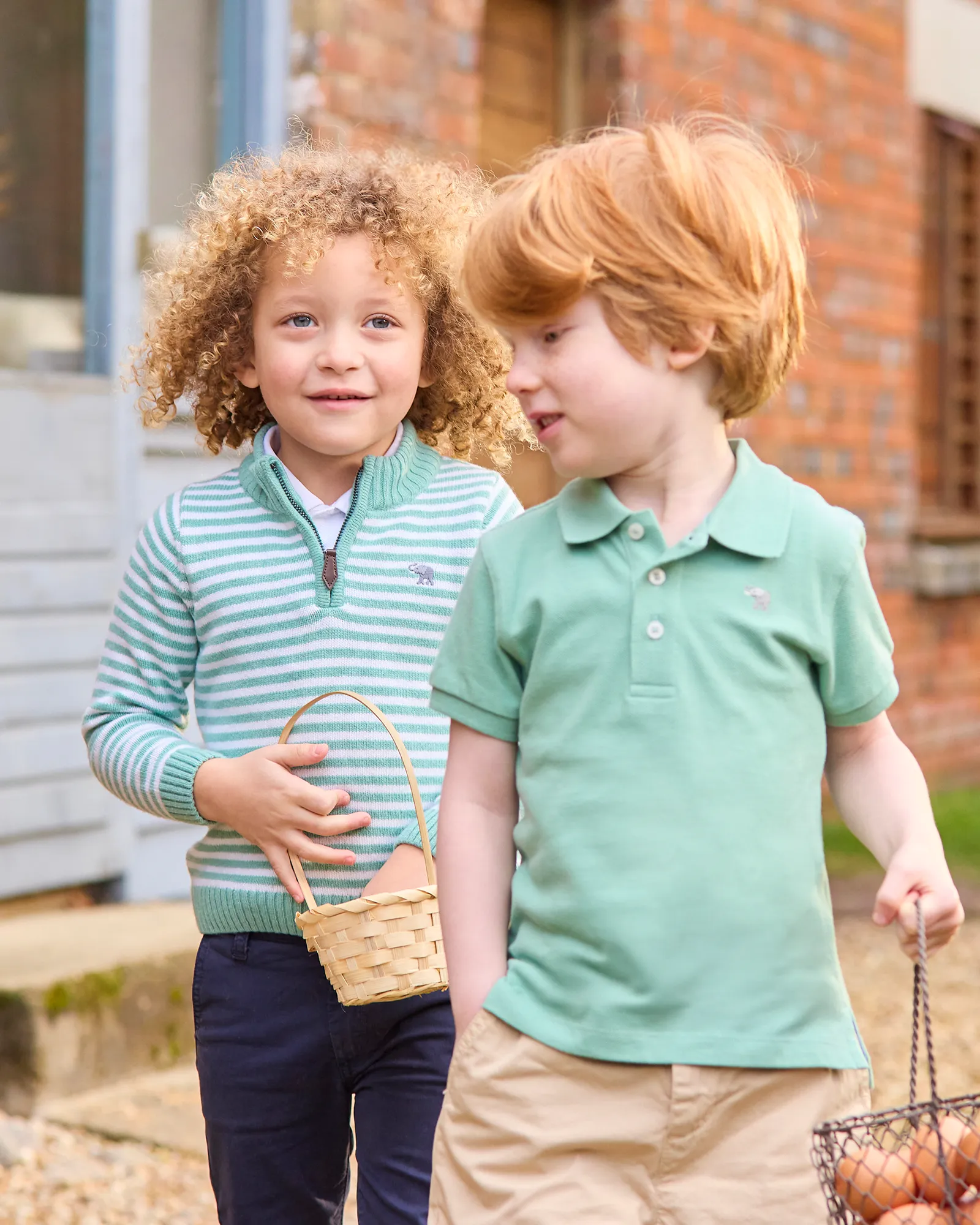 Harry Piqué Polo in Sage