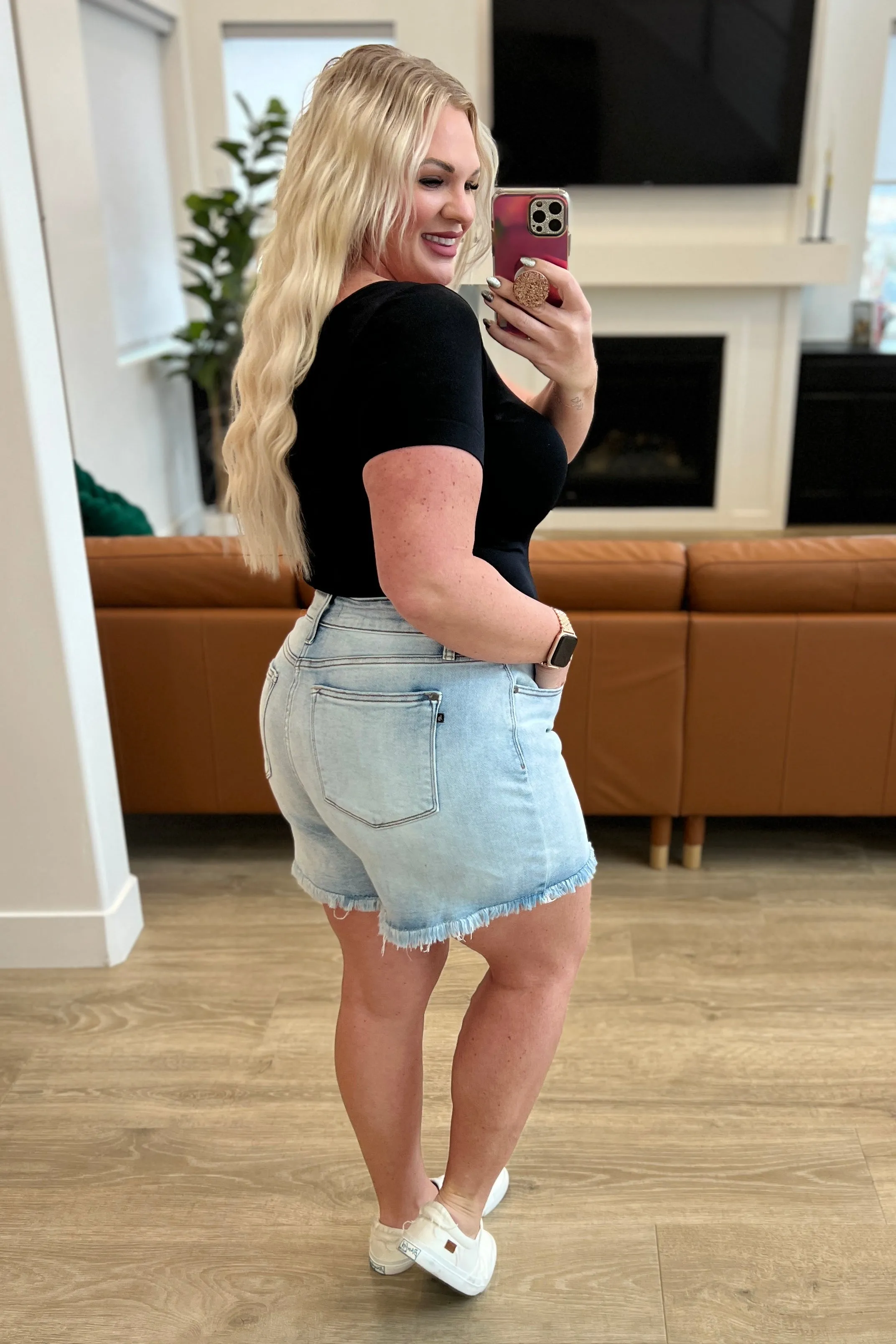 Hazel Blues® |  Jenny High Rise Cutoff Dad Shorts (RETAIL)