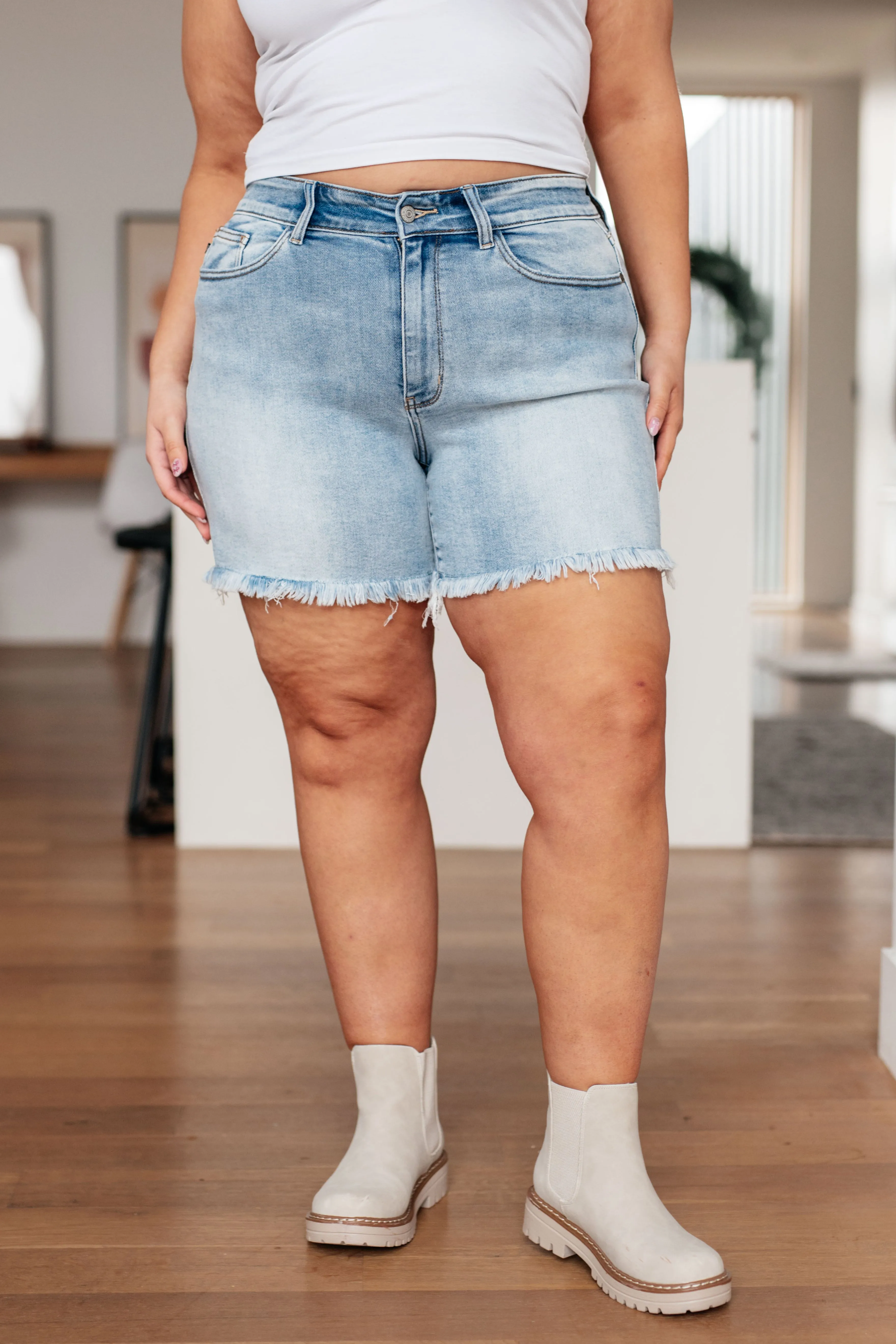 Hazel Blues® |  Jenny High Rise Cutoff Dad Shorts (RETAIL)