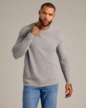 Heather Gray Long Sleeve Crew Neck Tee