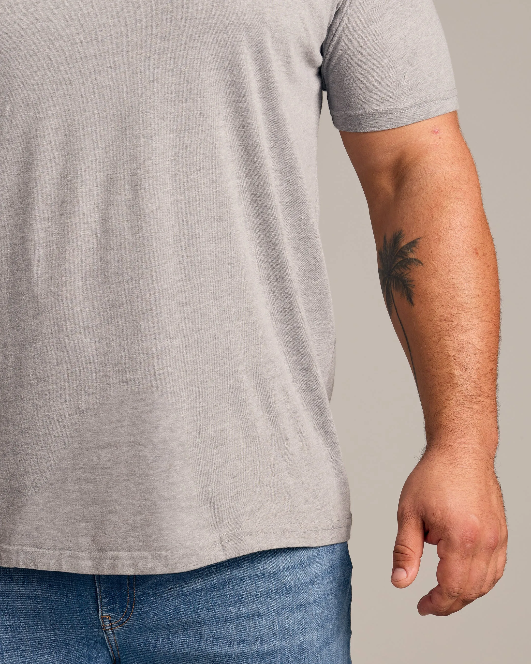 Heather Gray Short Sleeve Crew Neck Tee