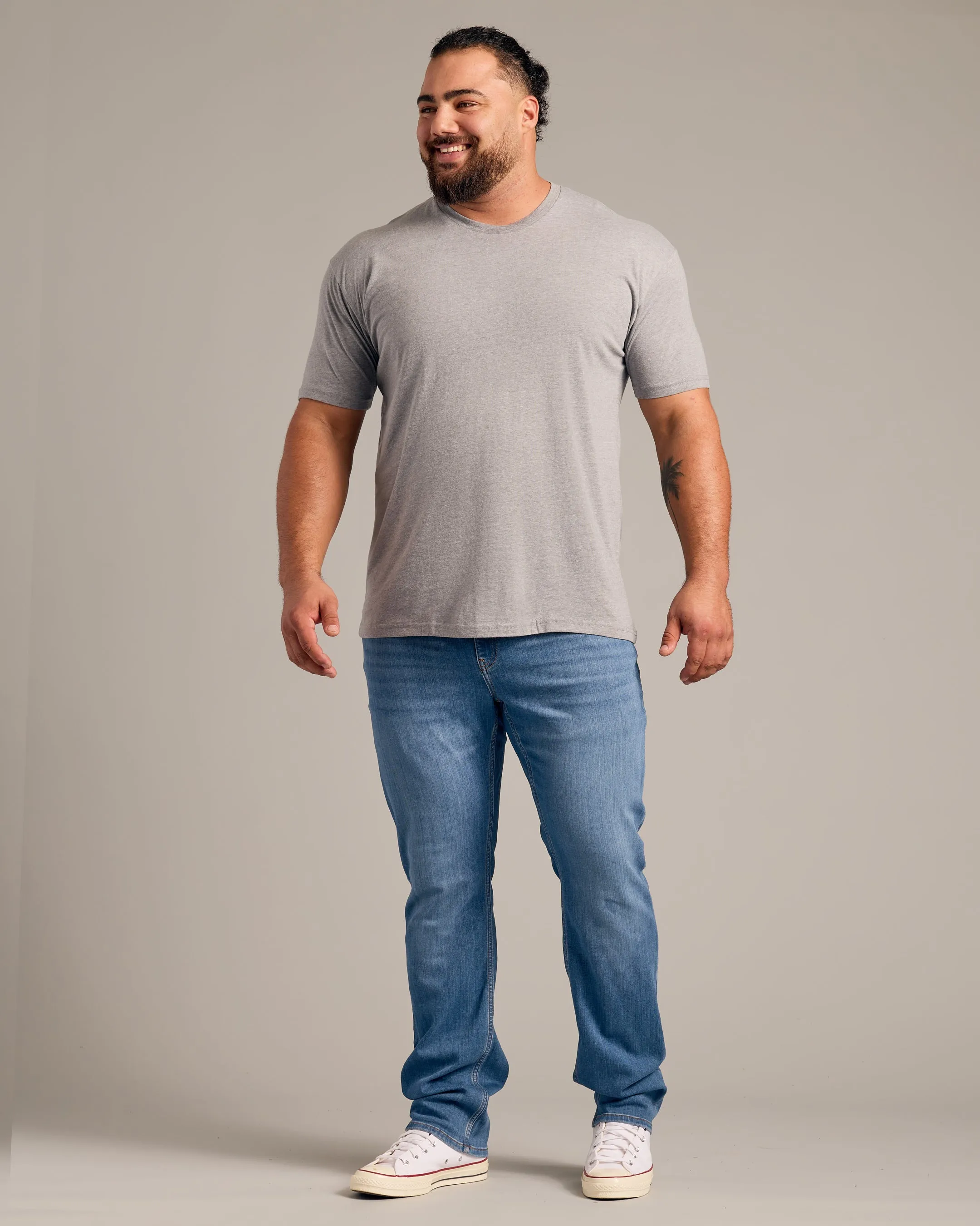 Heather Gray Short Sleeve Crew Neck Tee