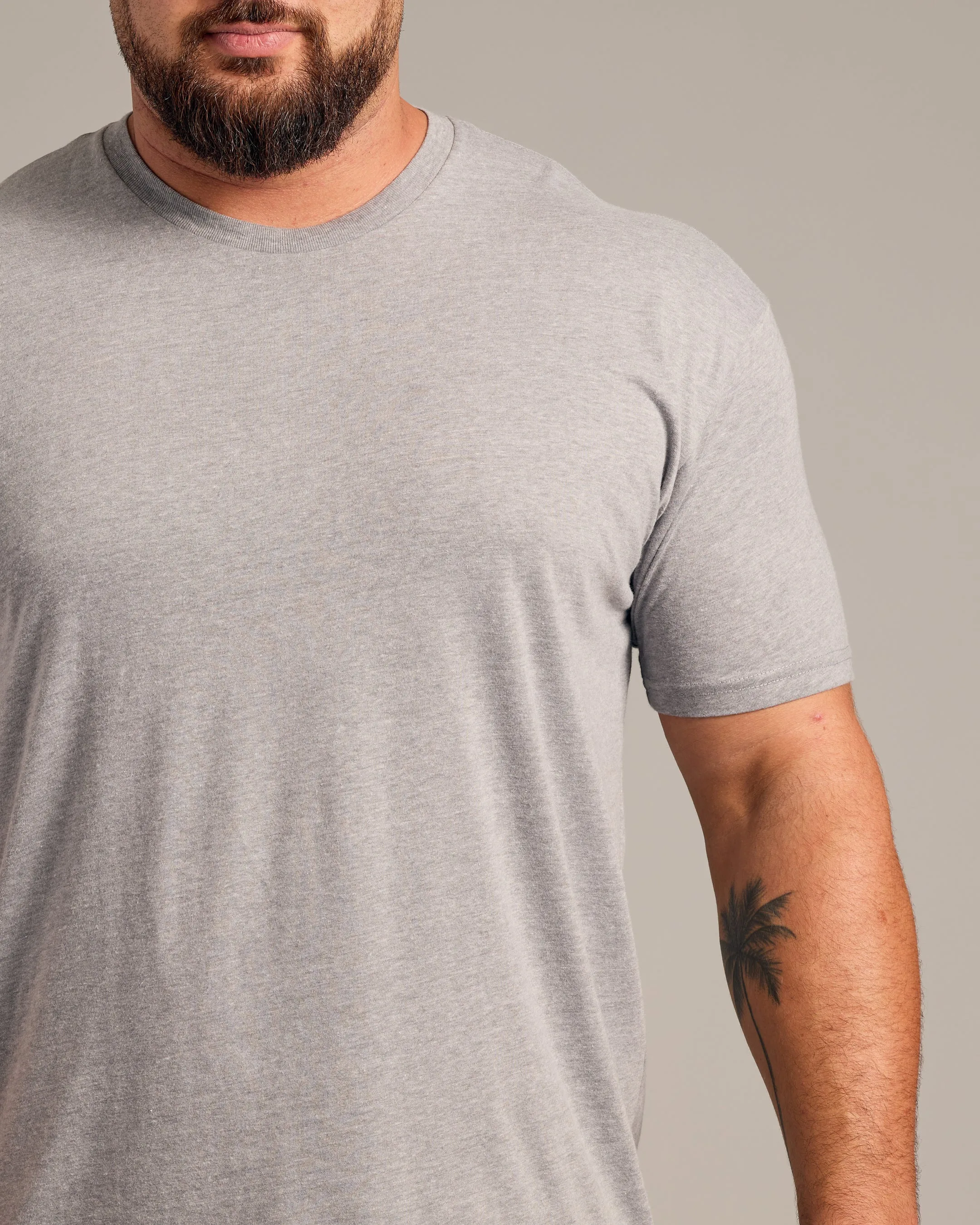 Heather Gray Short Sleeve Crew Neck Tee