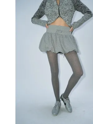High Waist Bubble Mini Skirt