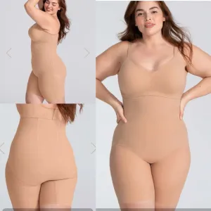 Honey Love SuperPower Short Shapewear in Sand Faja Slim Down Sz 1X