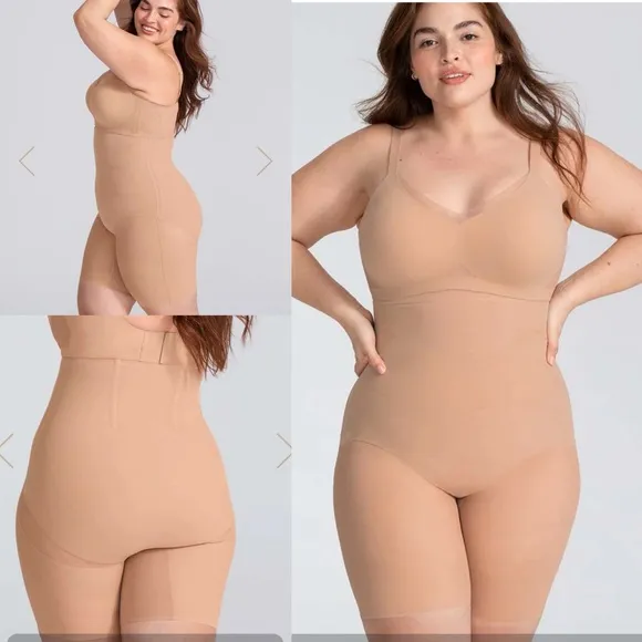 Honey Love SuperPower Short Shapewear in Sand Faja Slim Down Sz 1X