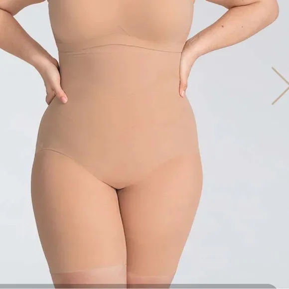 Honey Love SuperPower Short Shapewear in Sand Faja Slim Down Sz 1X