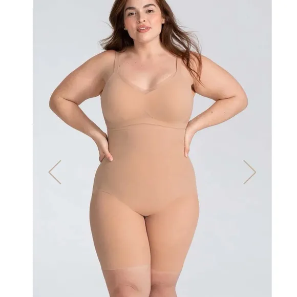 HoneyLove Superpower Short Nude Sand Shapewear Large Compression Sculpt