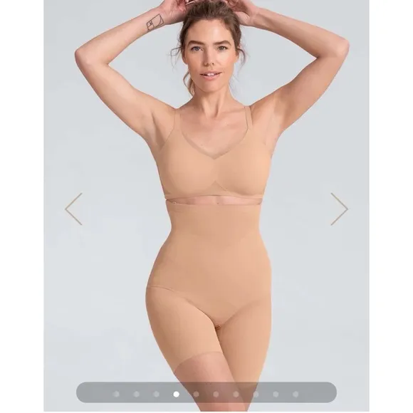 HoneyLove Superpower Short Nude Sand Shapewear Large Compression Sculpt