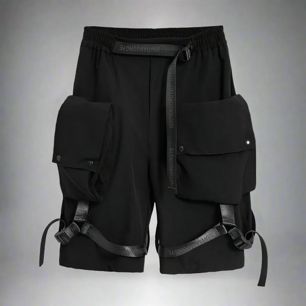Hui Tian Gong Ye All-Black Cargo Shorts