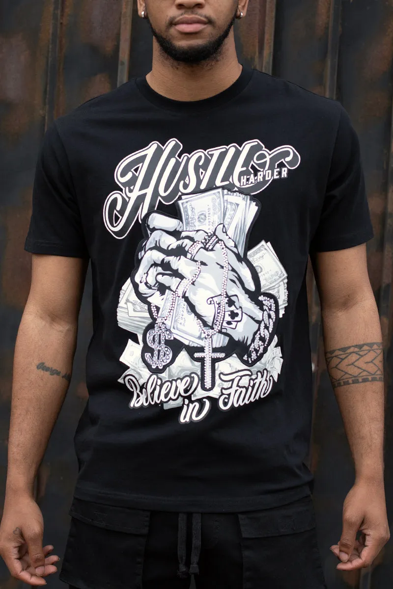 Hustle Rhinestones T-Shirts