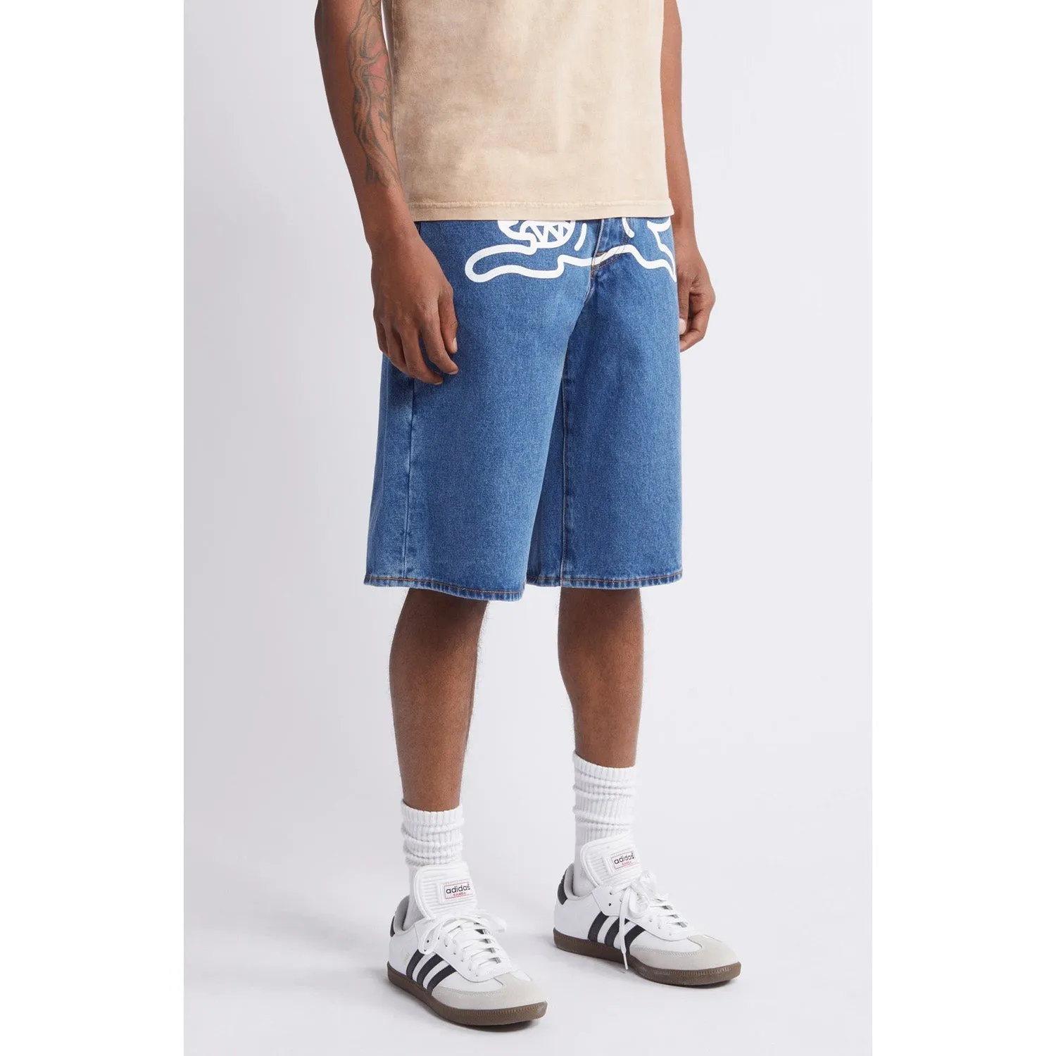 ICECREAM Men Big Boi Jean Shorts Vanilla Fit Caramel