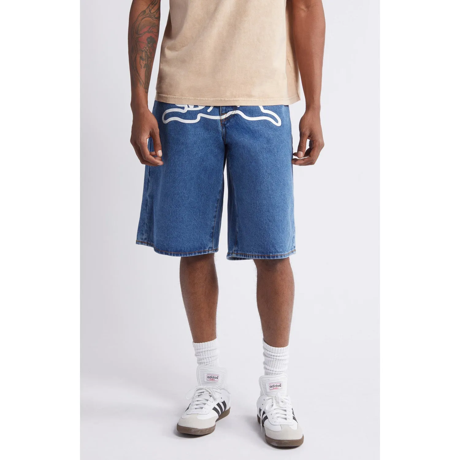 ICECREAM Men Big Boi Jean Shorts Vanilla Fit Caramel