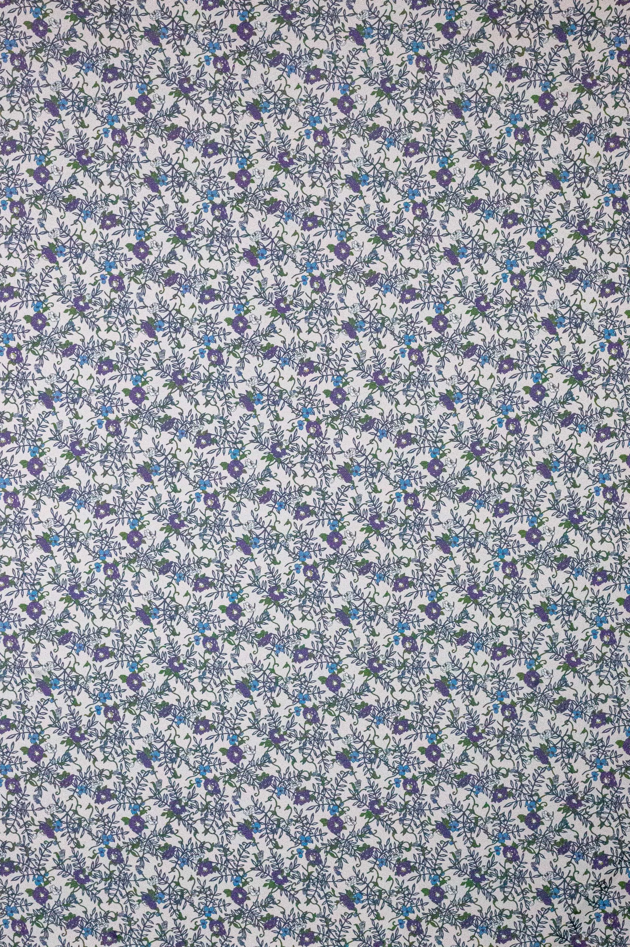 Imported Georgette Floral Purple 58" Fabric