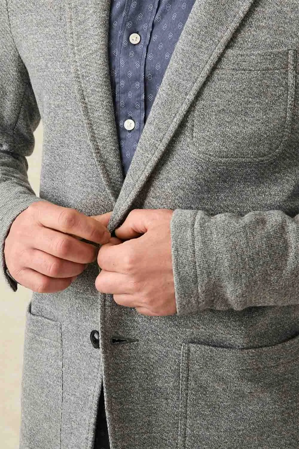 INLET KNIT BLAZER Medium Grey Melange