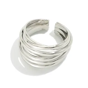 Interlaced Stacked Metal Ring