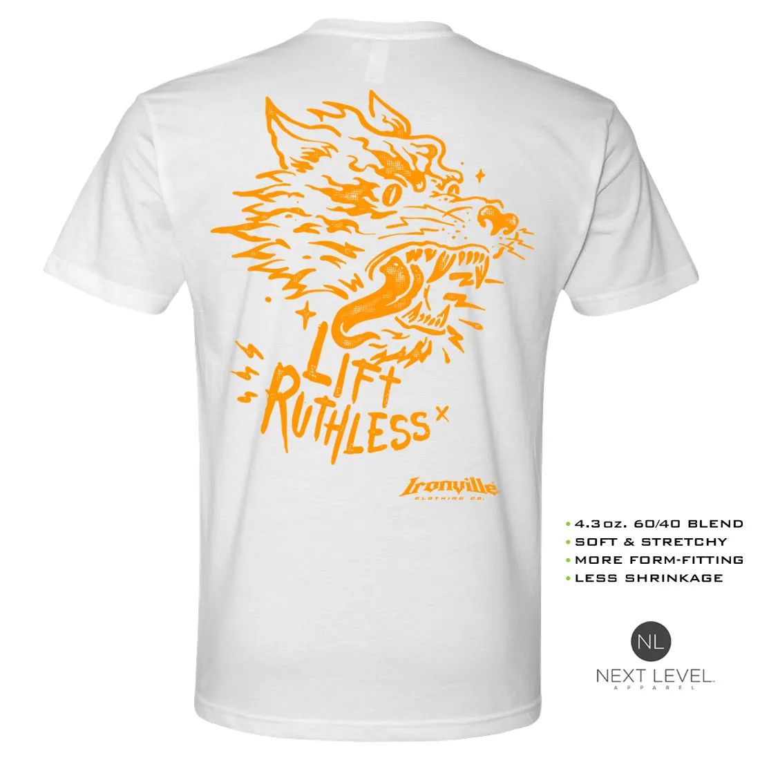 Ironville LIFT RUTHLESS Soft-Blend Fitted Gym T-shirt