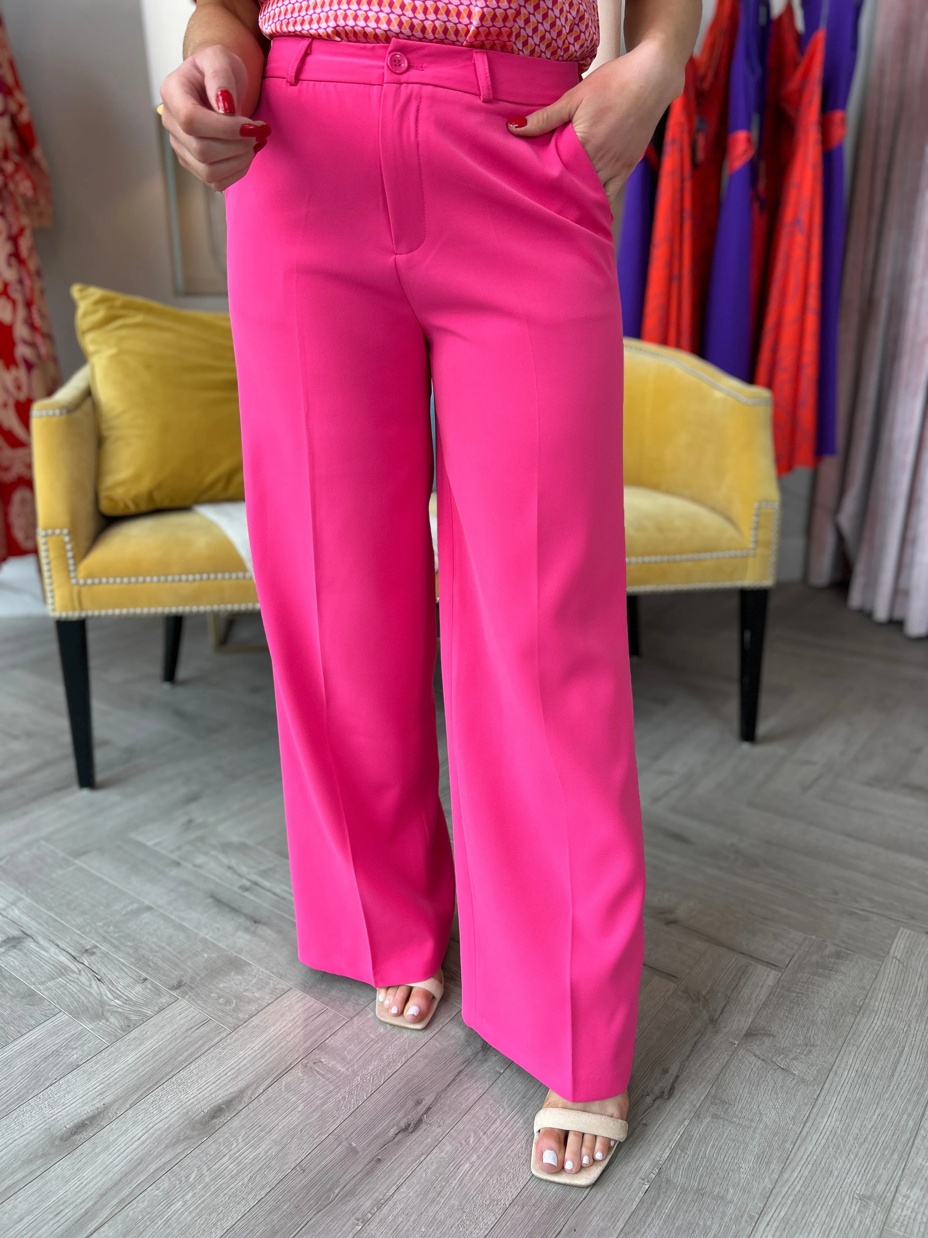 Isabel Pink Wide Leg Pants (Reg)