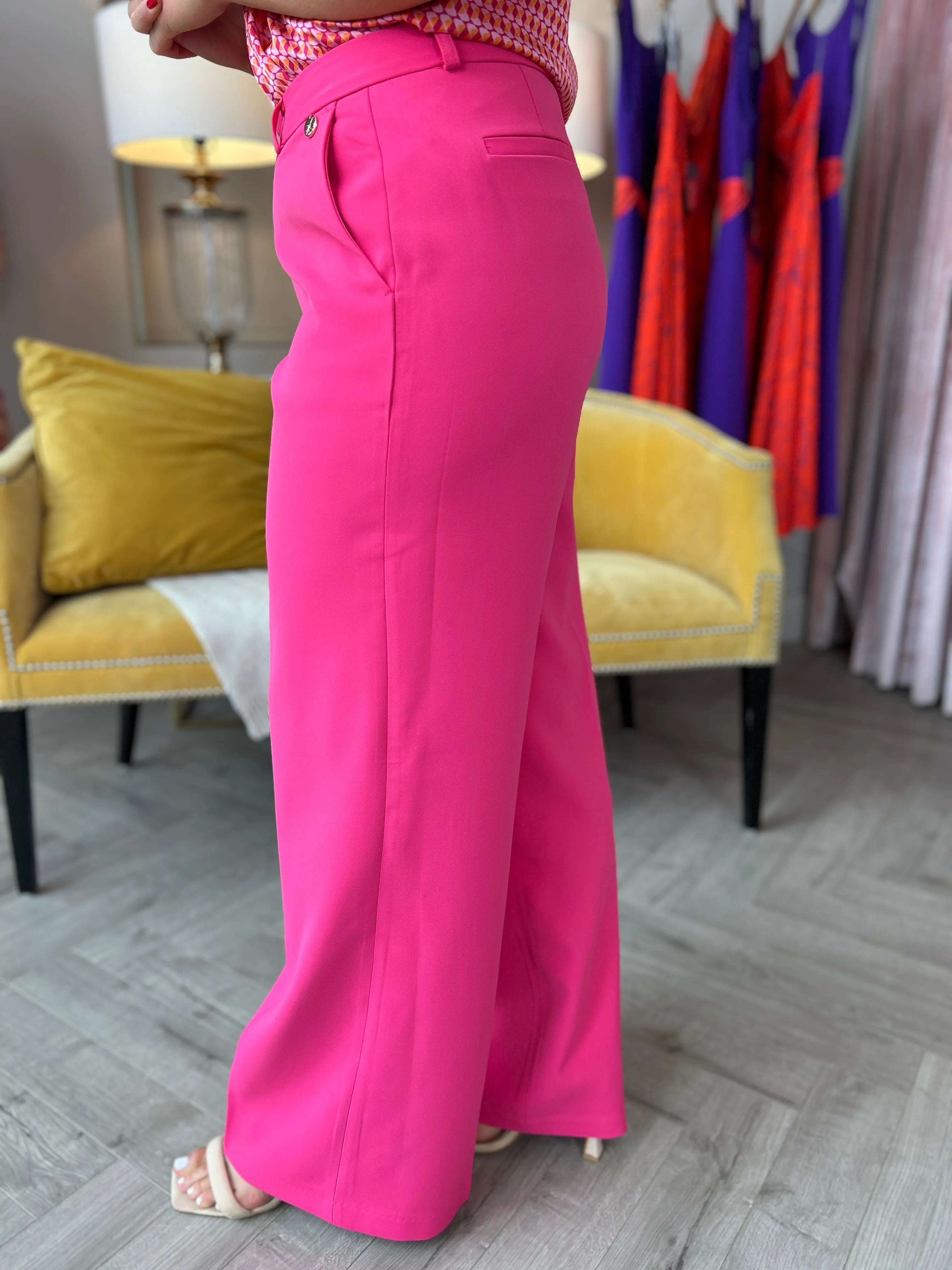 Isabel Pink Wide Leg Pants (Reg)