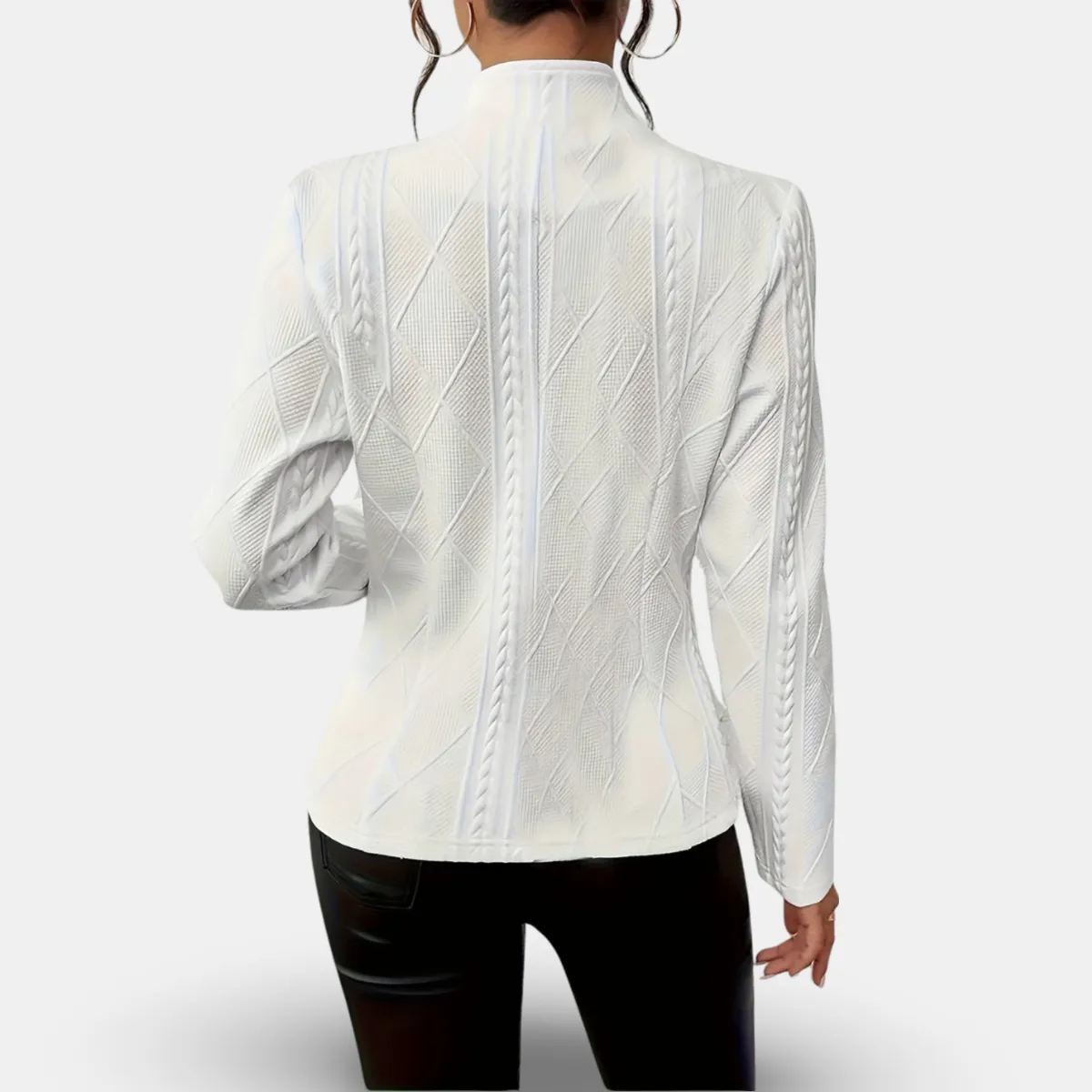 IVORY - WOVEN KNIT BLAZER