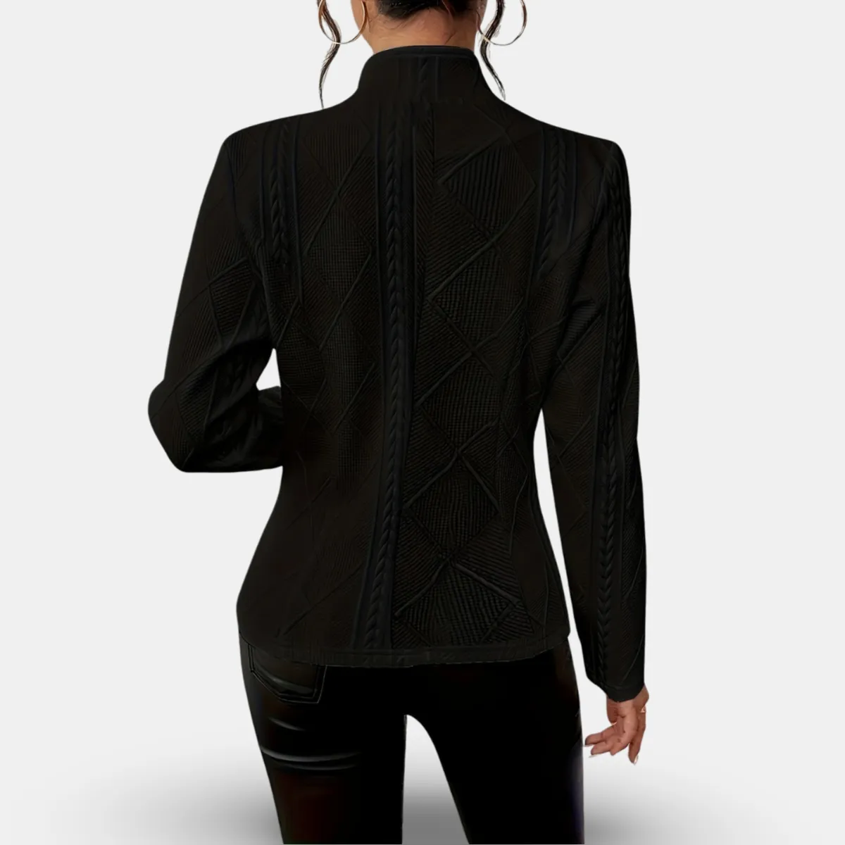IVORY - WOVEN KNIT BLAZER