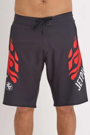 Jetpilot Vintage Flames Boardshort - Black