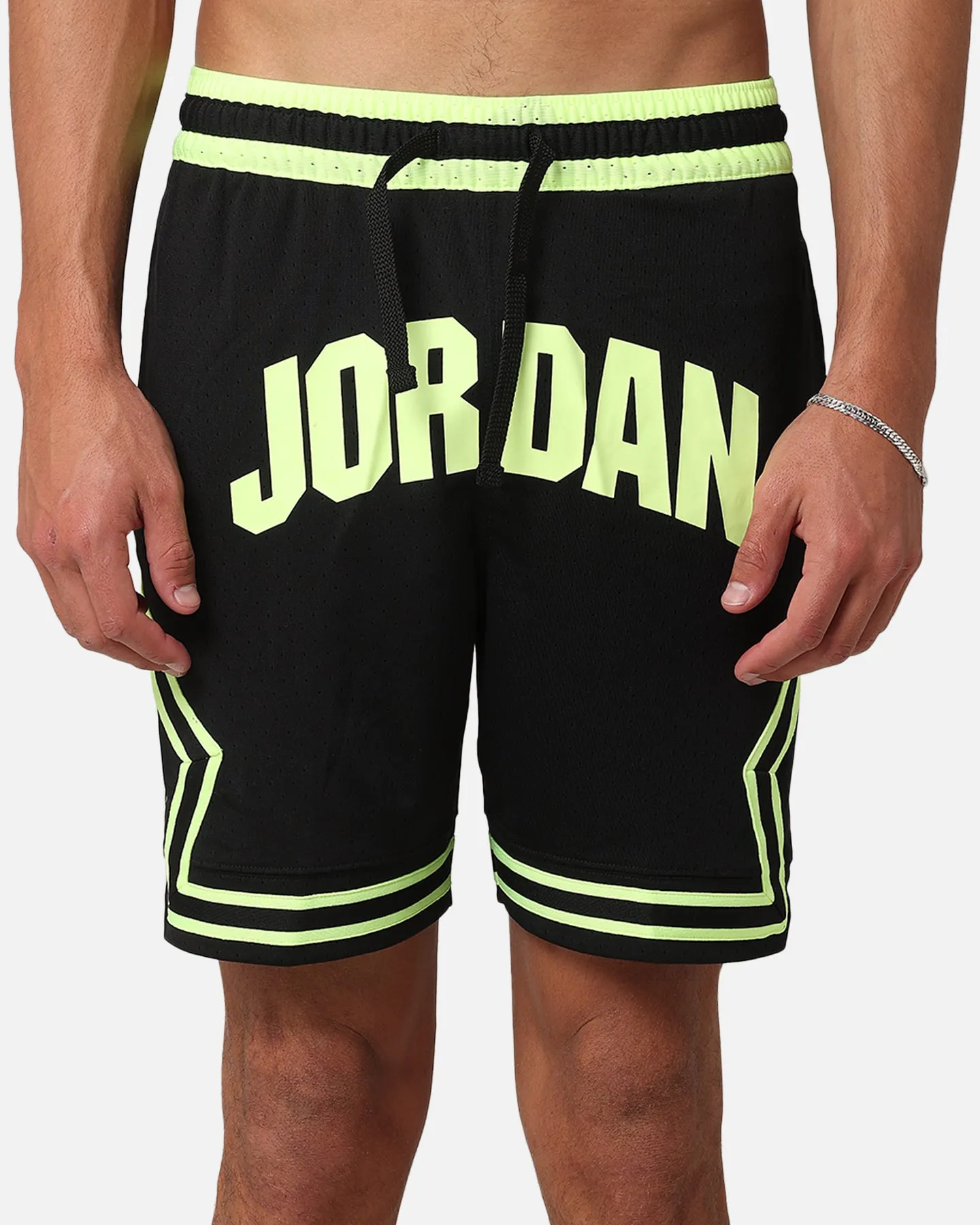 Jordan Dri-FIT Sport Diamond Shorts Black/Volt Glow